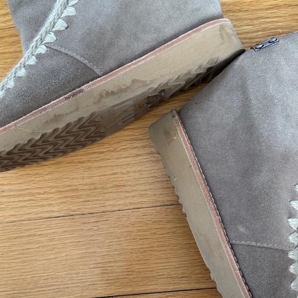 Mou Gray Suede Wedge Boots - Picture 11 of 11
